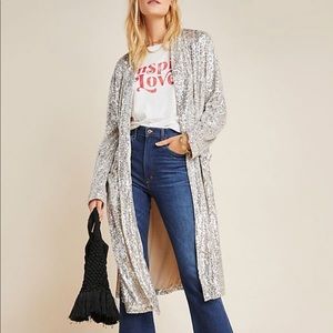 Anthropologie BB DAKOTA sequin duster